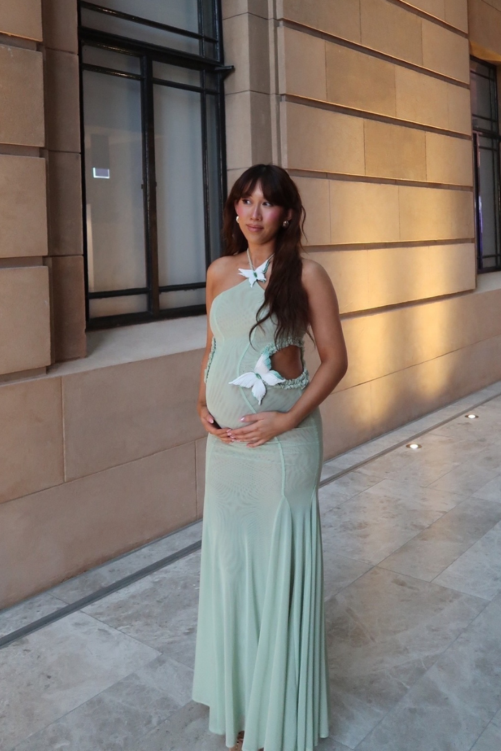 Kaylani Butterfly Maxi Dress in Green