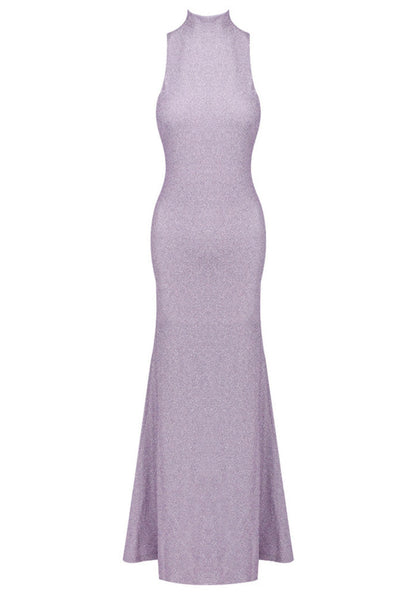 Kayleigh Sparkly Maxi Dress in Purple