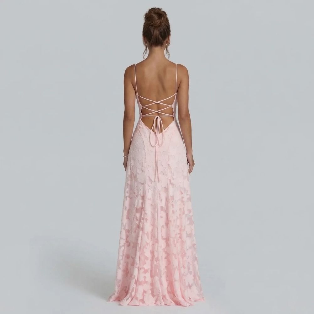 Keira Lace-Up Maxi Dress