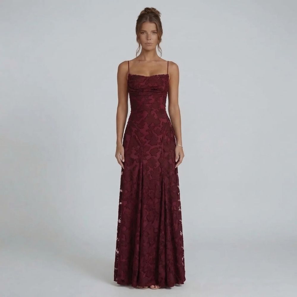 Keira Lace-Up Maxi Dress