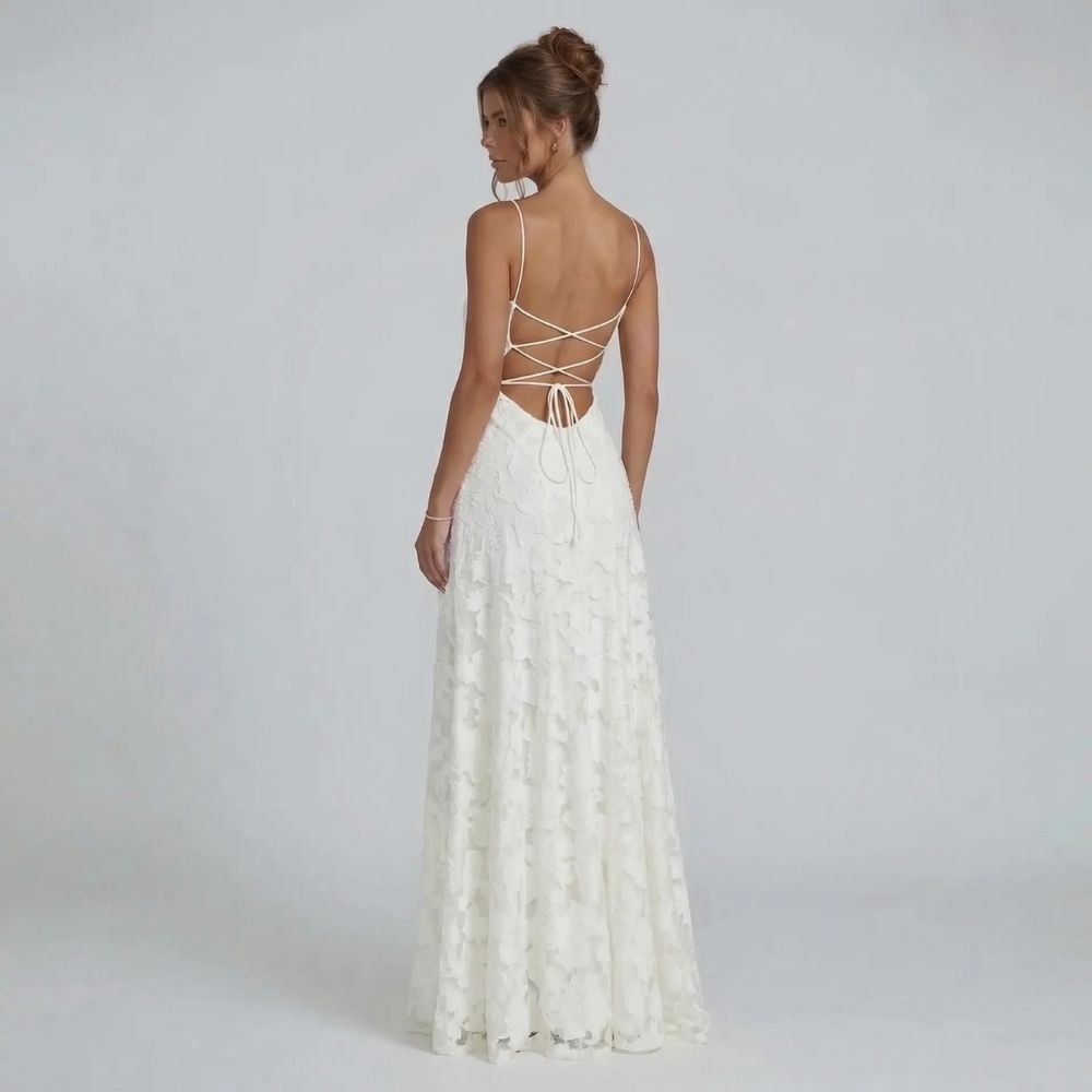 Keira Lace-Up Maxi Dress