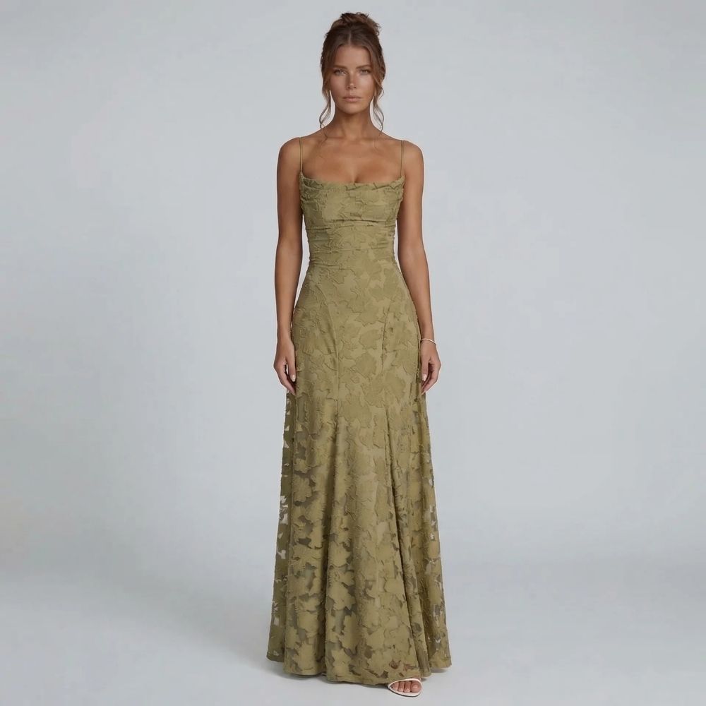 Keira Lace-Up Maxi Dress