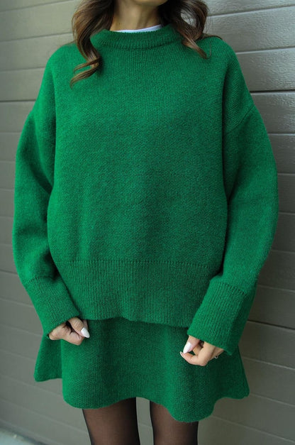 Women crew neck set, detail close-up