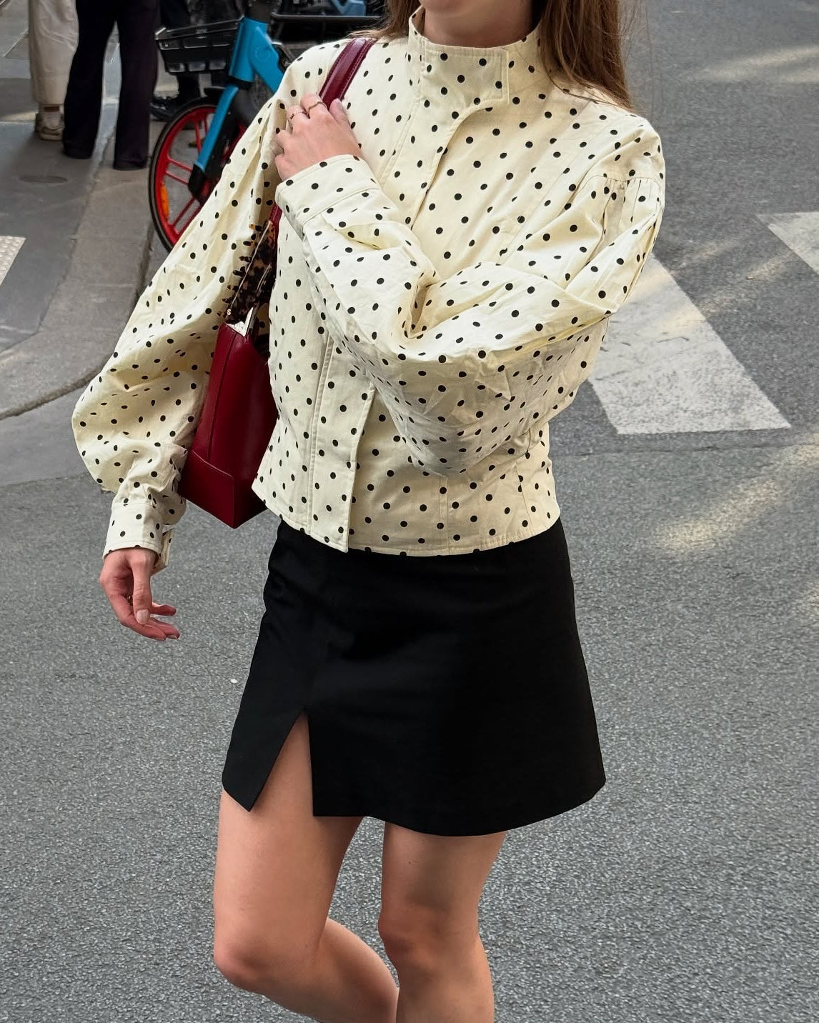 Krista Polka Dot Jacket in White