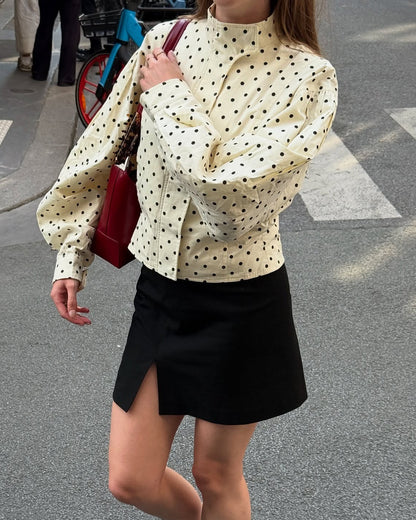 Krista Polka Dot Jacket in White