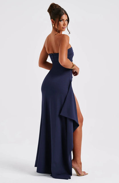 Kristin Strapless Maxi Dress in Red