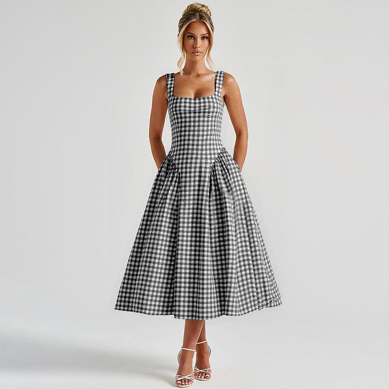 Lana Square Neck Midi Dress