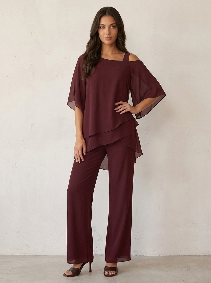 Liliana Chiffon Set in Black