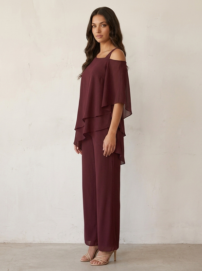 Liliana Chiffon Set in Black