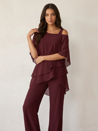 Liliana Chiffon Set in Black