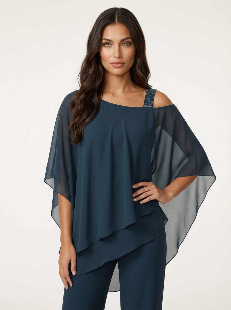 Liliana Chiffon Set in Black