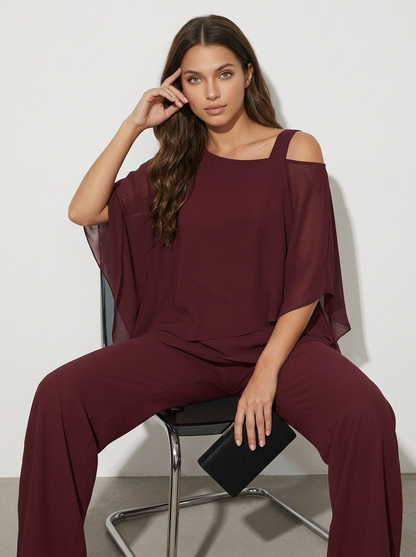 Liliana Chiffon Set in Black