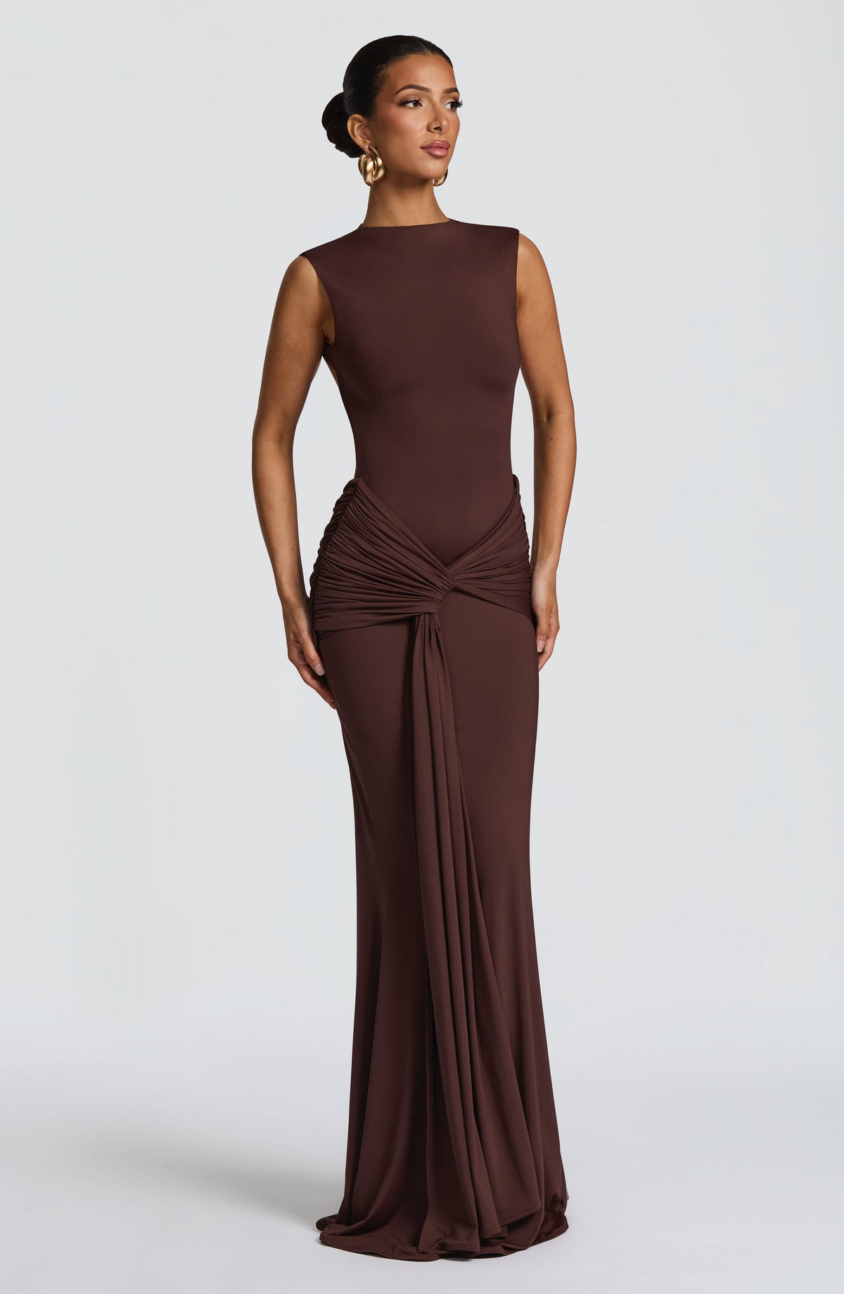 Lorenza Ruched Maxi Dress