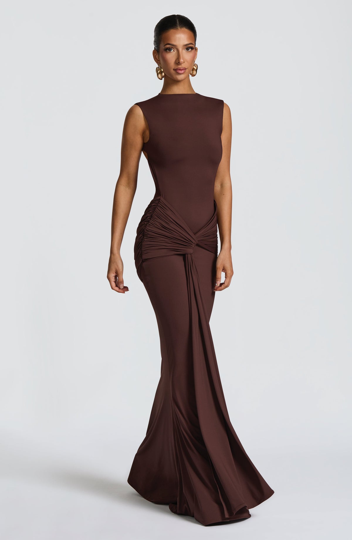 Lorenza Ruched Maxi Dress