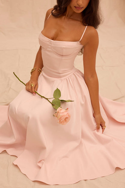 Women corset midi dress, front view