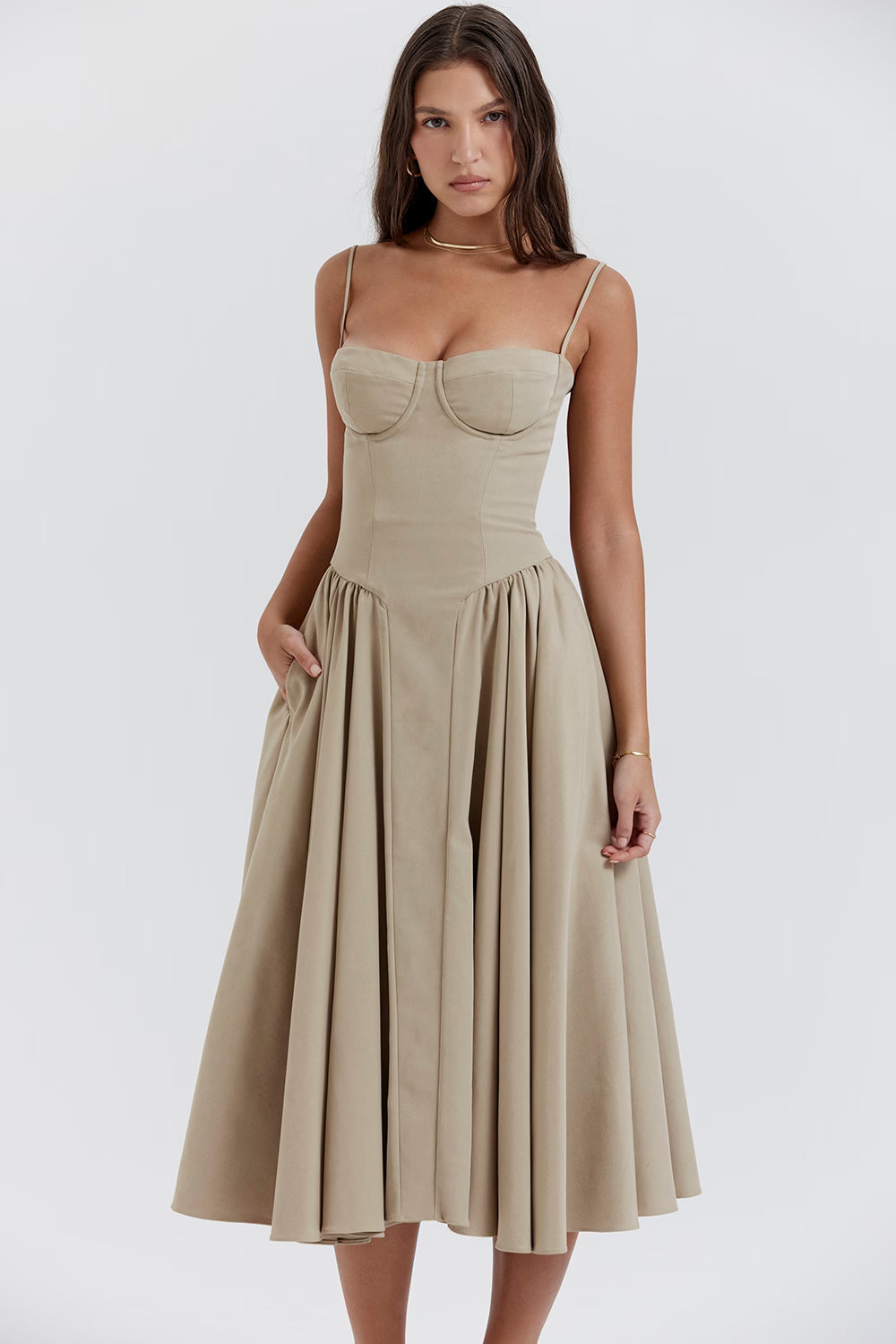 Lory Corset Midi Dress
