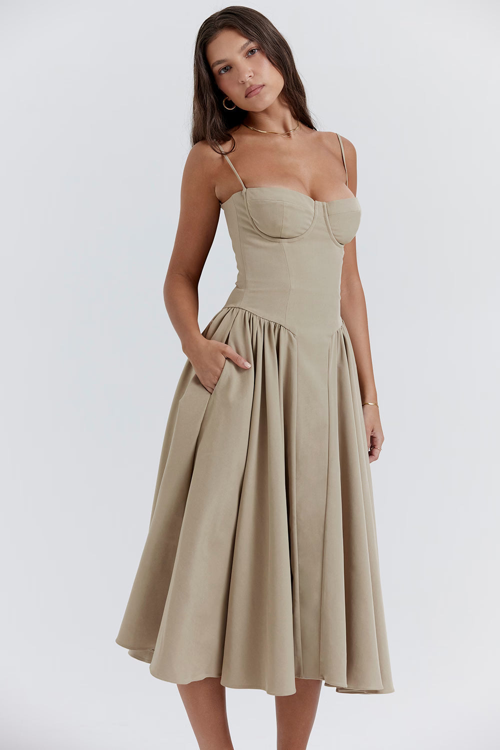 Lory Corset Midi Dress