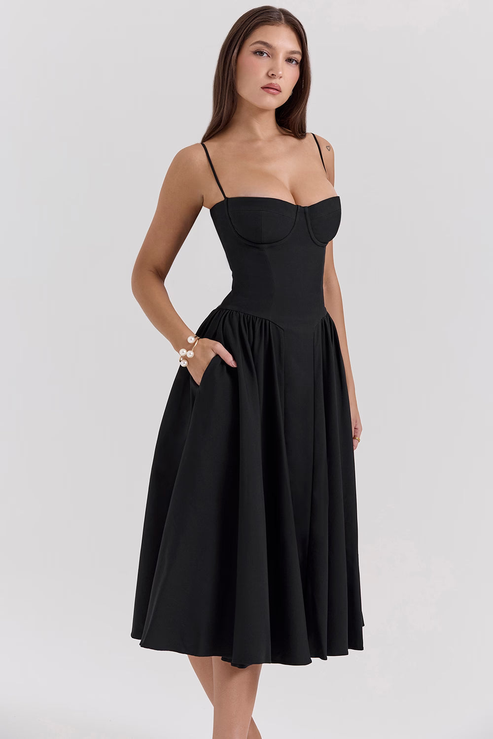 Lory Corset Midi Dress