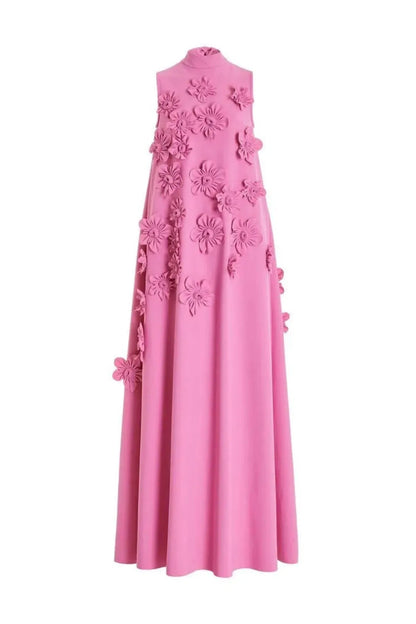 Lucy Applique Maxi Dress in Pink