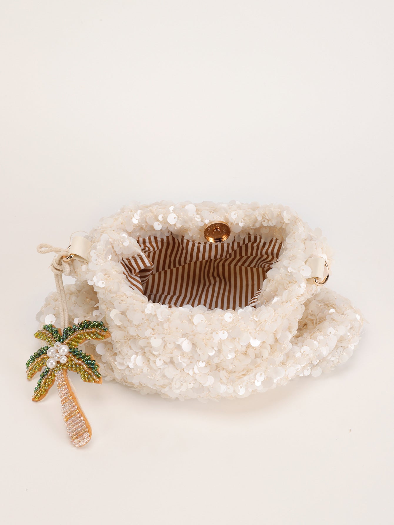 Lucy Sequin Shoulder Bag in White