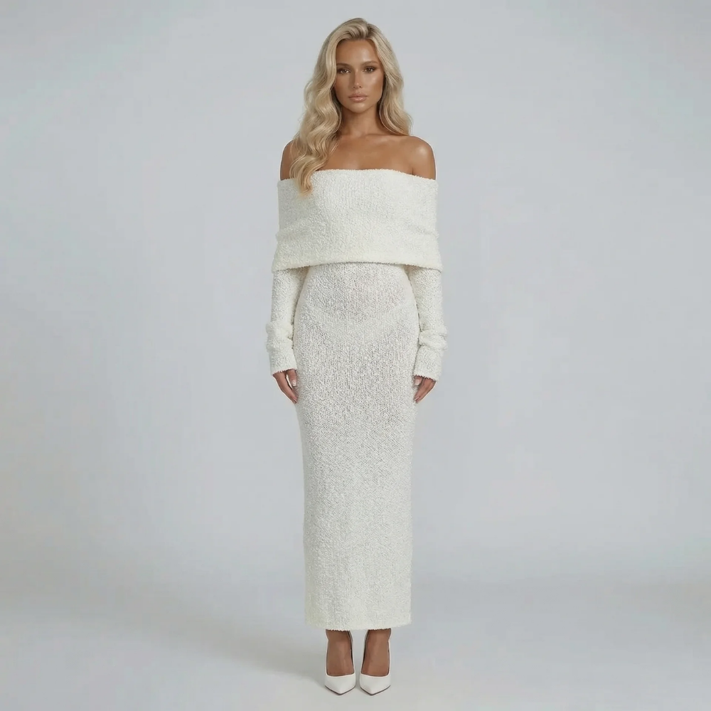 Lydia Bouclé Maxi Dress