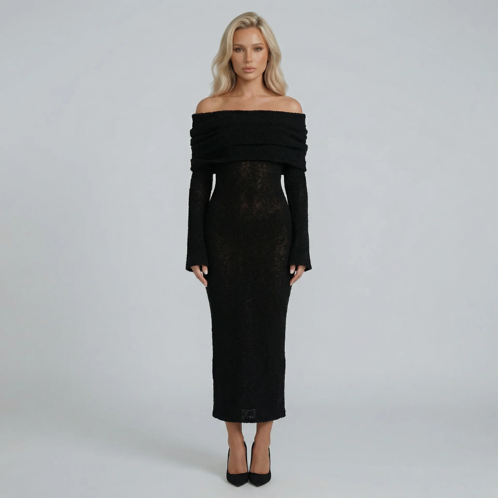 Lydia Bouclé Maxi Dress