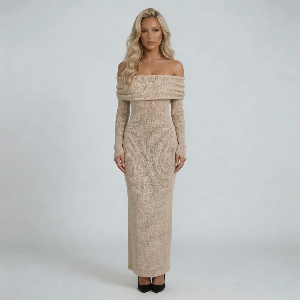 Lydia Bouclé Maxi Dress