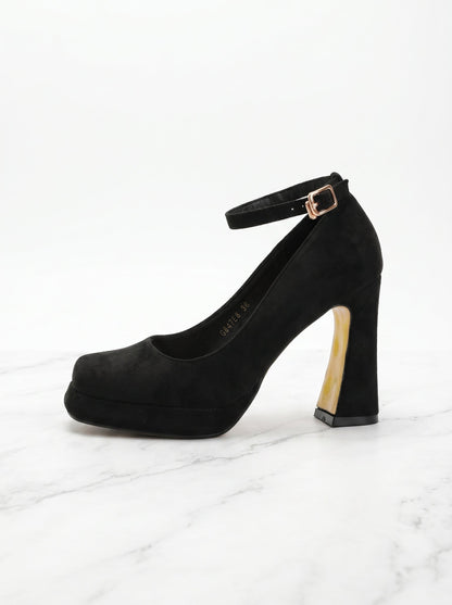 Lyra Square Toe Heels in Multicolor