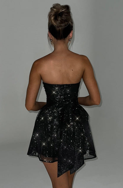 Madeline Strapless Mini Dress in Gold