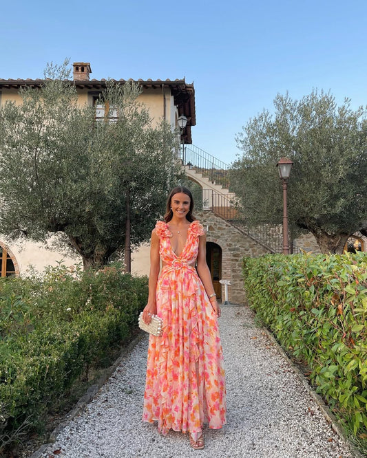 Maeve Sleeveless Maxi Dress in Orange