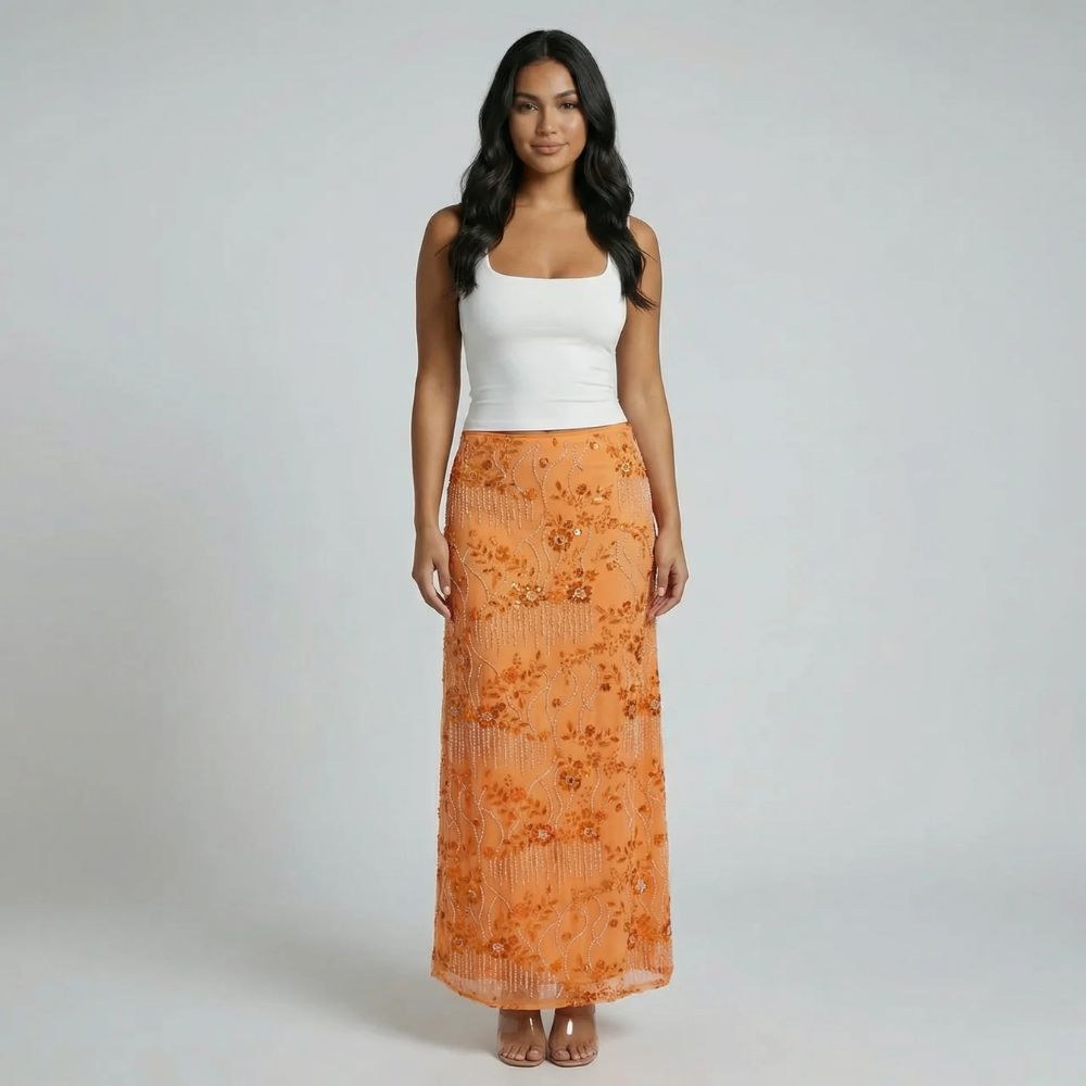 Olive Sequin Skirt - product image 5