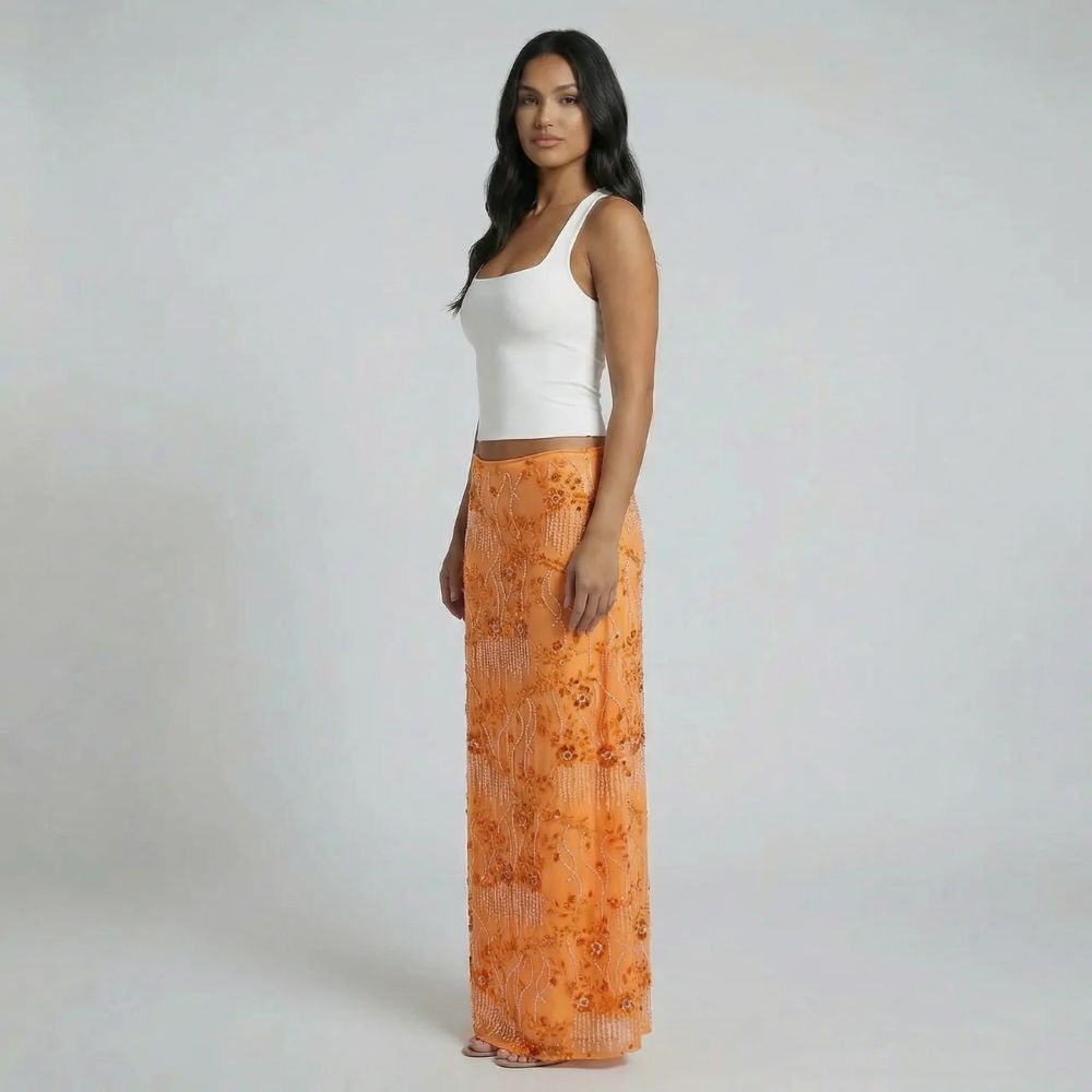 Olive Sequin Skirt - product image 6