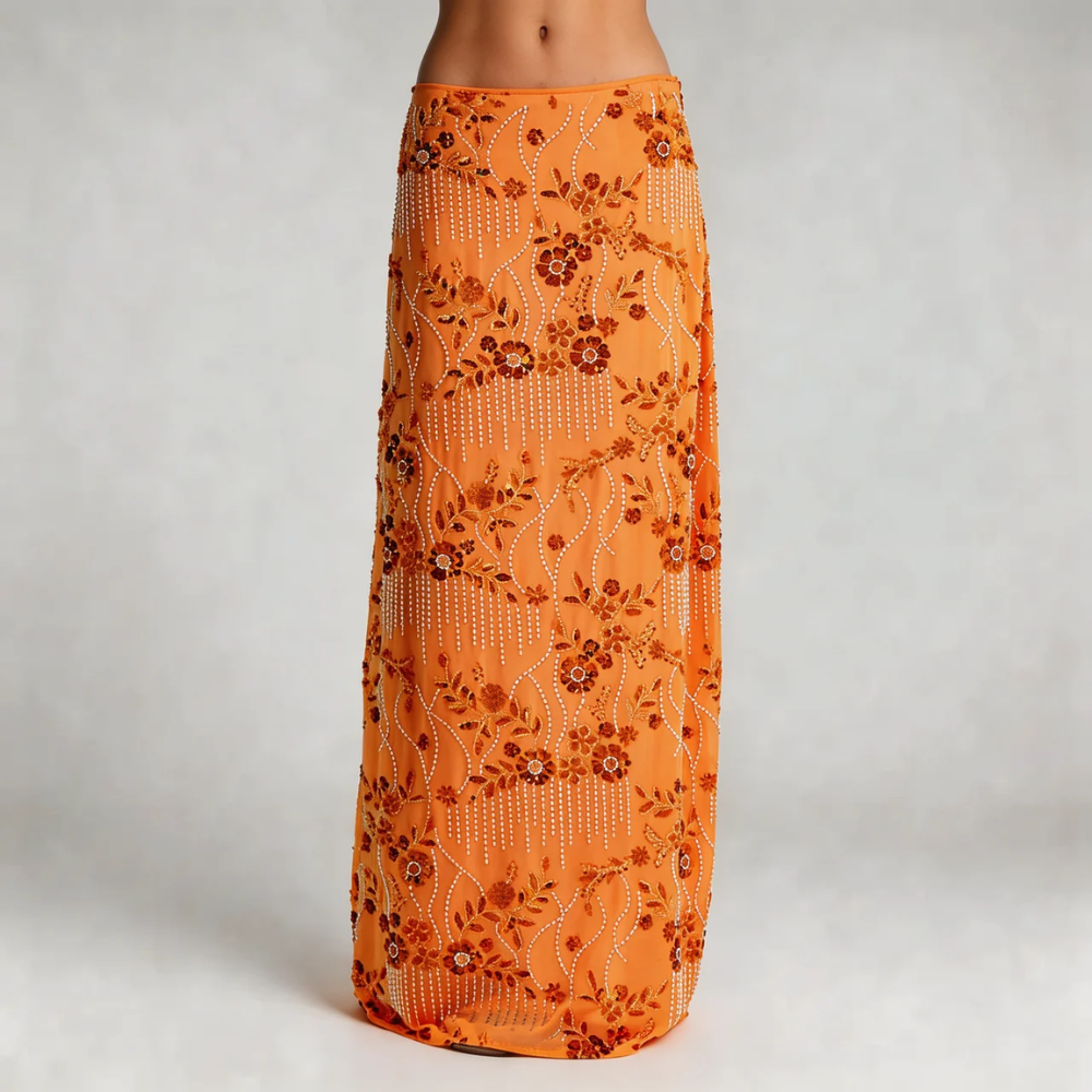 Olive Sequin Skirt - product image 7