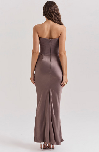 Maisy Strapless Maxi Dress in Pink