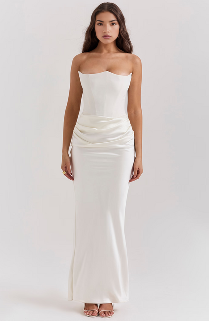 Maisy Strapless Maxi Dress in Pink