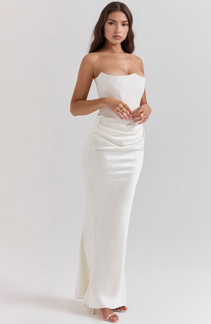 Maisy Strapless Maxi Dress in Pink