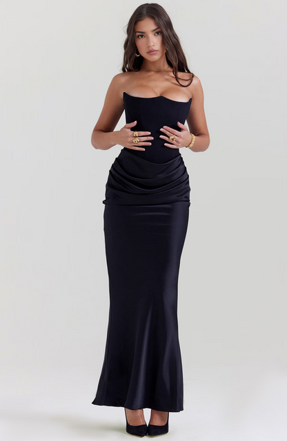 Maisy Strapless Maxi Dress in Pink