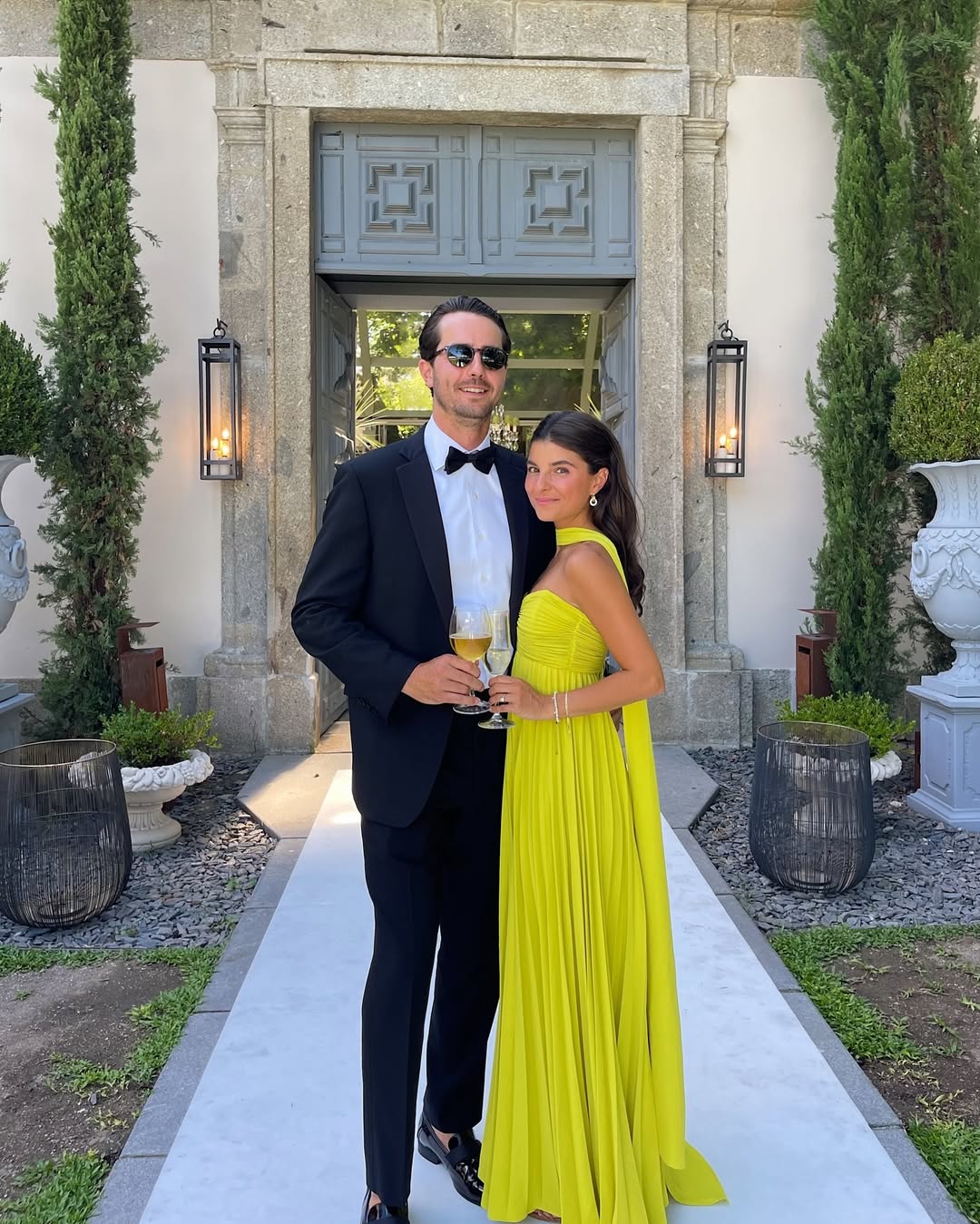 Makayla Pleated Maxi Dress in Yellow