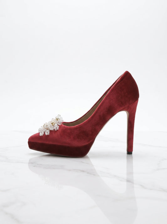 Margot Embellished Pointed Heels in Multicolor