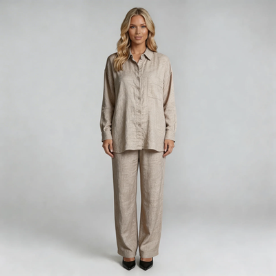Marielle Button Linen Set