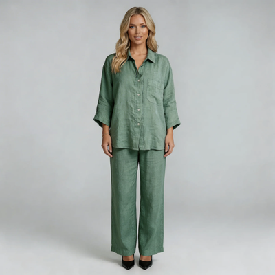 Marielle Button Linen Set