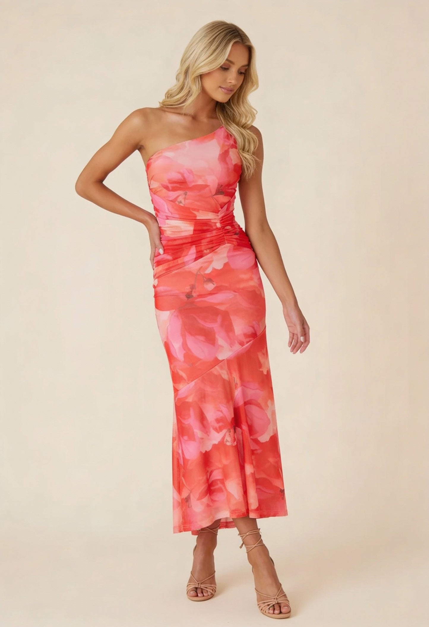 Marissa One-Shoulder Maxi Dress in Purple