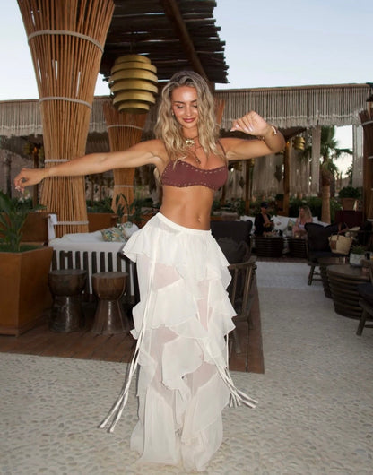 Marley High Waist Trousers in White