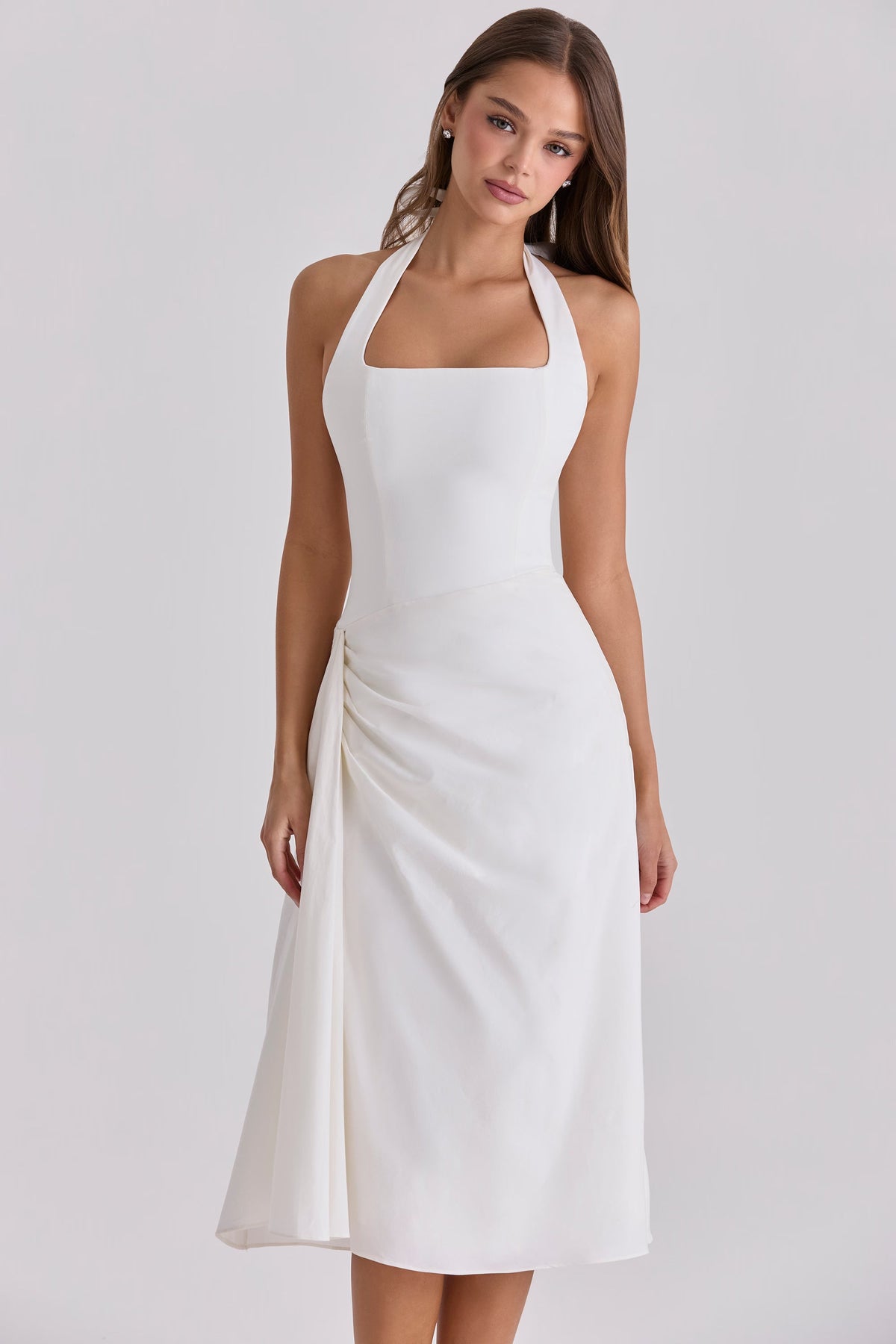 Mia Bow Midi Dress