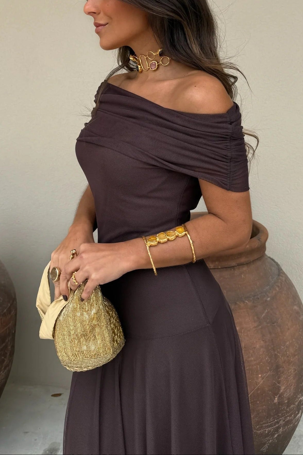 Milena One Shoulder Maxi Dress
