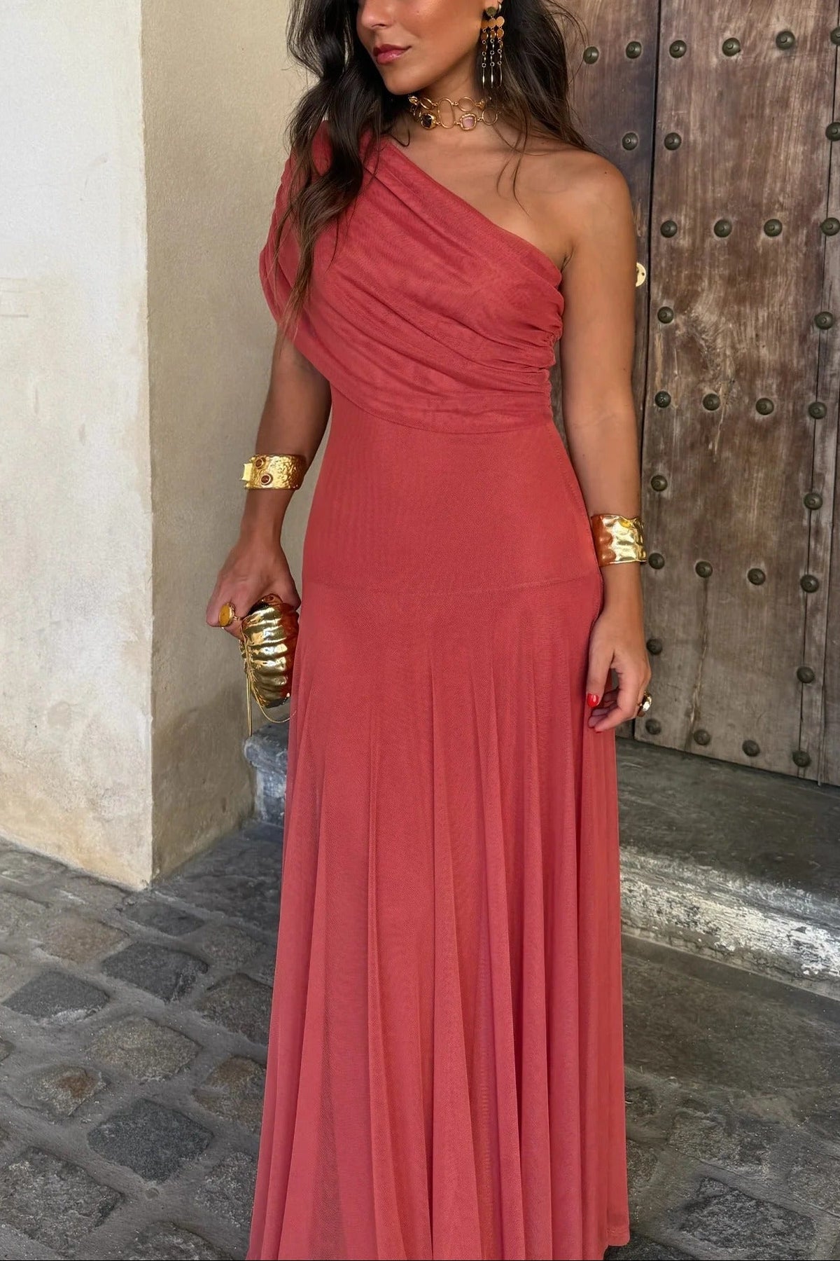 Milena One Shoulder Maxi Dress
