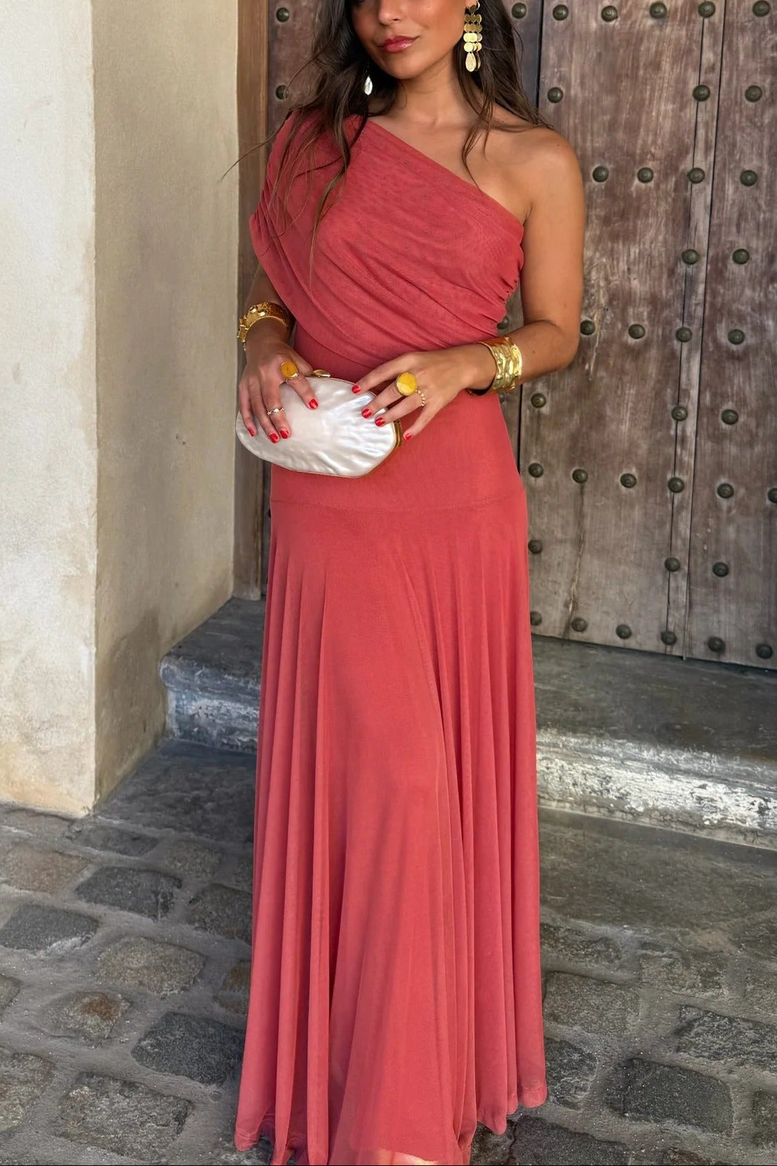 Milena One Shoulder Maxi Dress