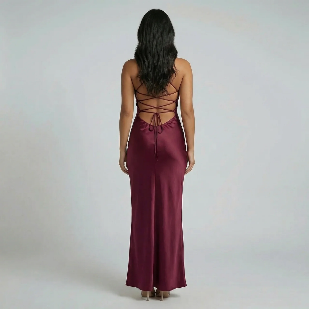 Miranda Lace-Up Maxi Dress