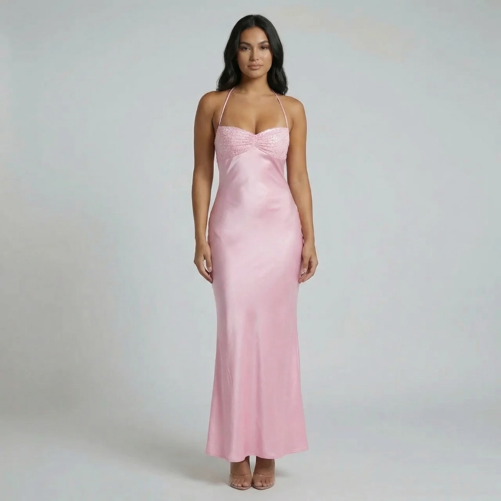 Miranda Lace-Up Maxi Dress