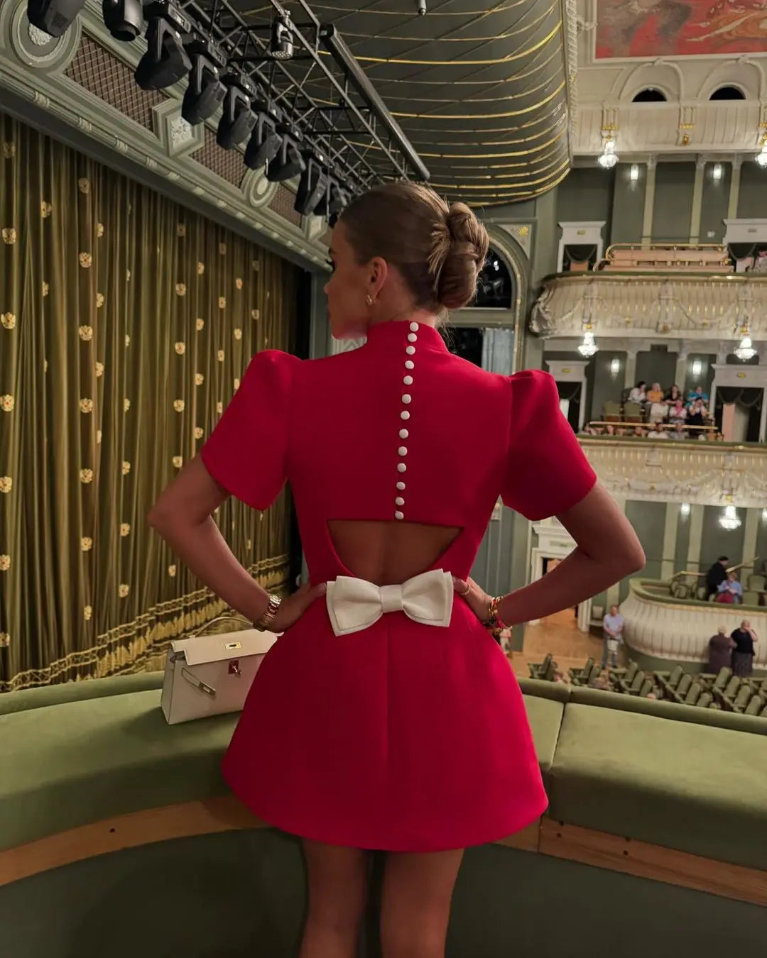 Molly Cocktail Mini Dress in Red